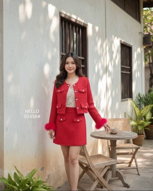 Women Stylist Tweed Co-Ord Sets